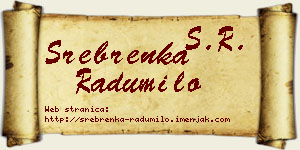 Srebrenka Radumilo vizit kartica